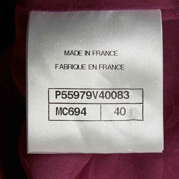 Pre Owned Chanel Purple Fantasy Tweed Mini Tunic Dress M