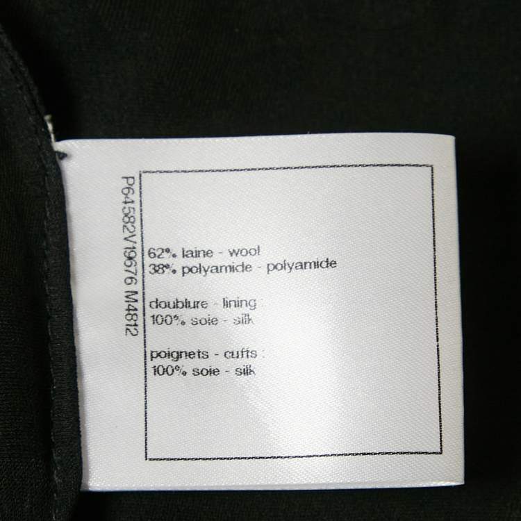 مملوكة مسبقًا Chanel White/Black Tweed Button Front Jacket S