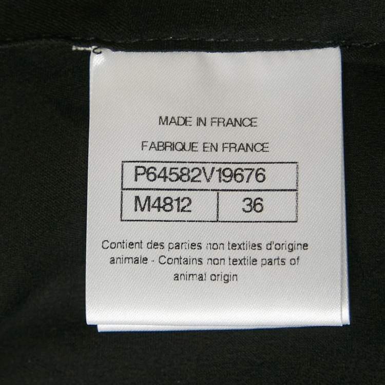 مملوكة مسبقًا Chanel White/Black Tweed Button Front Jacket S