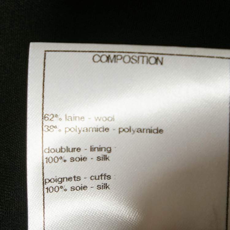 مملوكة مسبقًا Chanel White/Black Tweed Button Front Jacket S