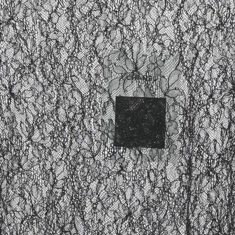 Pre Owned Chanel Black Lace Sheer Fitted Top S