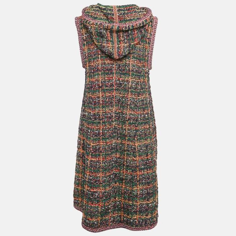 مملوكة مسبقًا Chanel Multicolor Lurex Knit Hooded Cardigan L