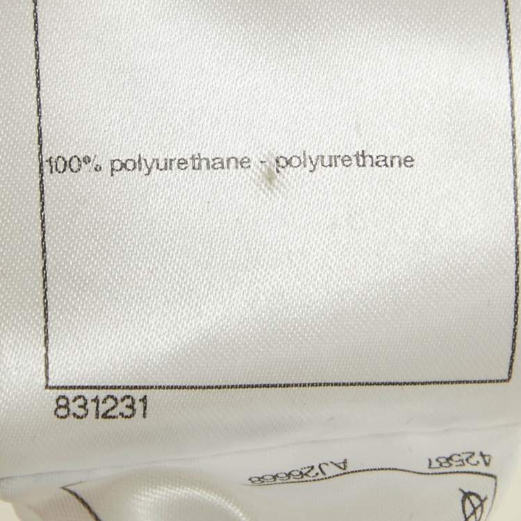 Pre Owned Chanel Transparent Synthetic Frilled Cape Raincoat S