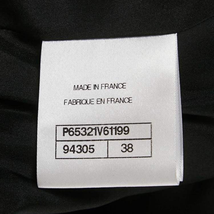 مملوكة مسبقًا Chanel Black Tweed Knee Length Skirt M