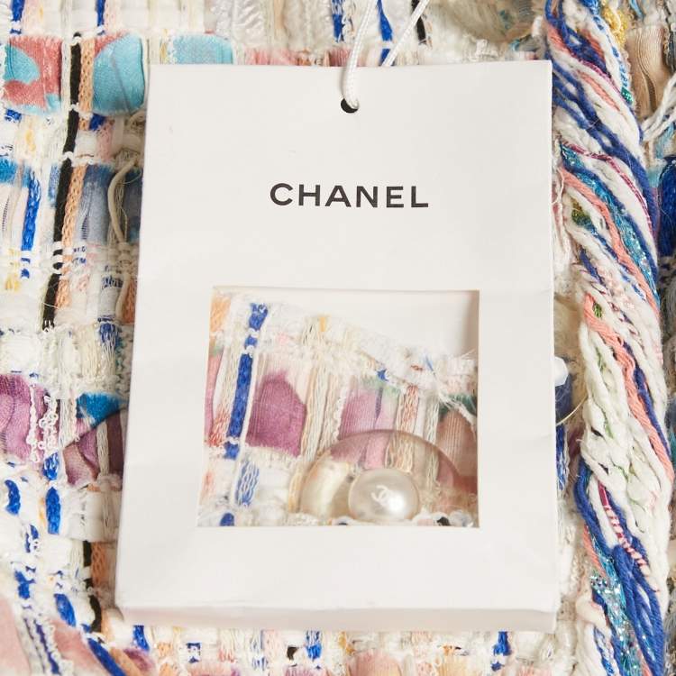 Pre Owned Chanel Multicolor Fantasy Tweed Button Detail Jacket S