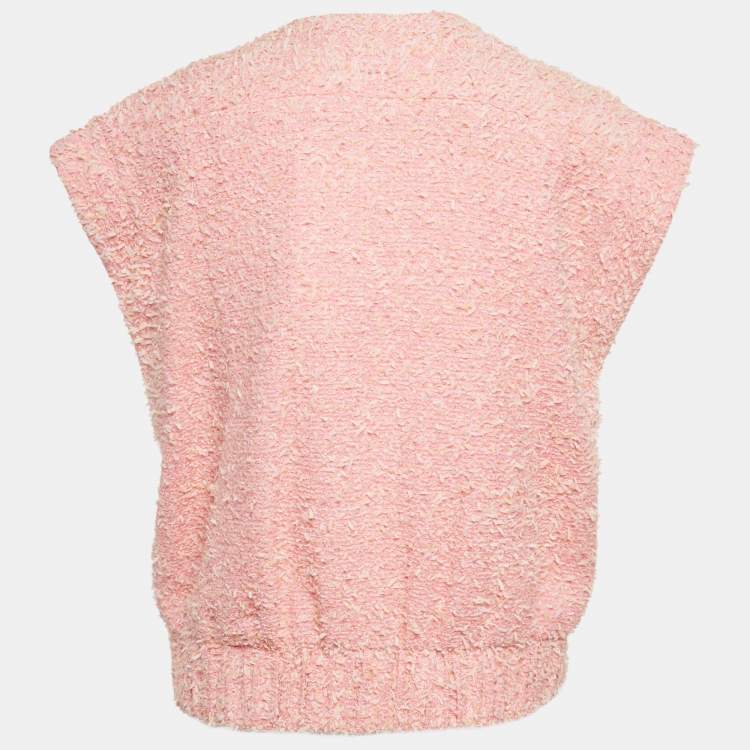 مملوكة مسبقًا Chanel Pink Tweed Vest M