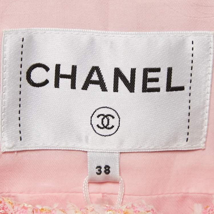 مملوكة مسبقًا Chanel Pink Tweed Vest M