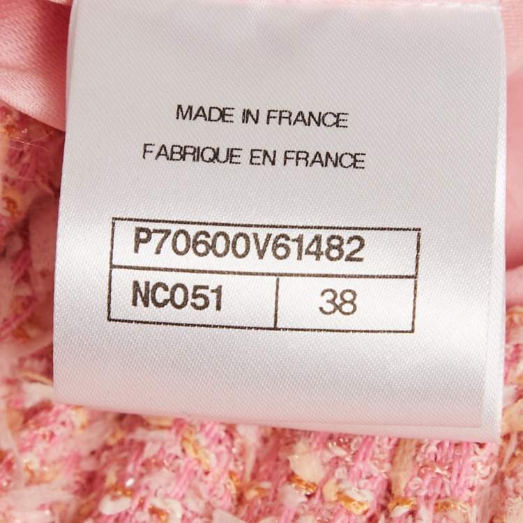مملوكة مسبقًا Chanel Pink Tweed Vest M