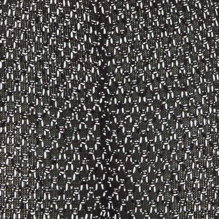 Pre Owned Chanel Black Textured Silk & Cotton Knit Culottes XL