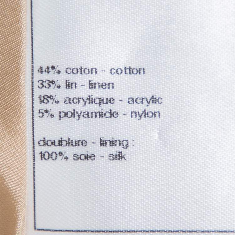 مملوكة مسبقًا Chanel Cream Tweed A-Line Skirt M