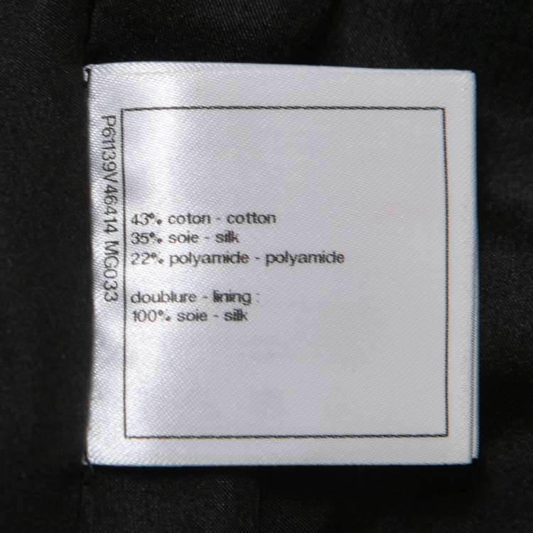 Pre Owned Chanel Black Tweed Cropped Vest M