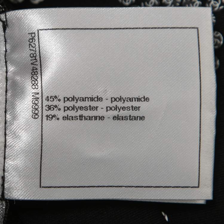 Pre Owned Chanel Black Neoprene Lesage Sequined Runway Leggings & Bodysuit Set M