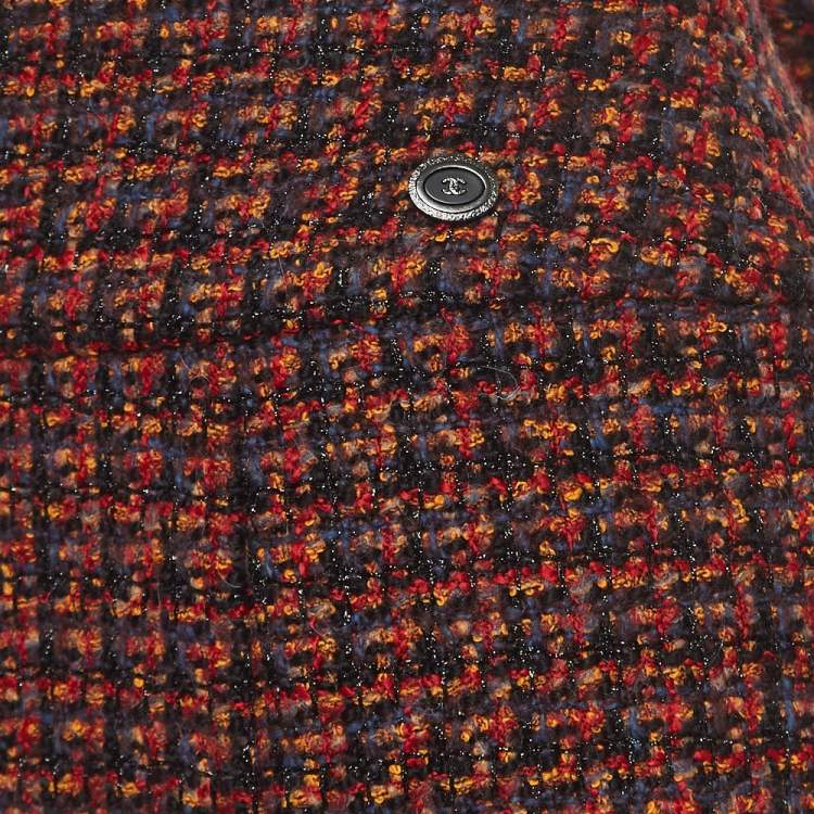 Pre Owned Chanel Multicolor Tweed Knee-Length Skirt L