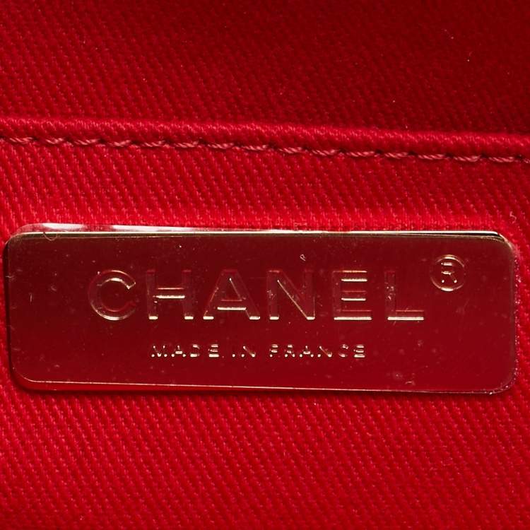Pre Owned Chanel Red Quilted Caviar Leather Chic Affinity Belt Bag