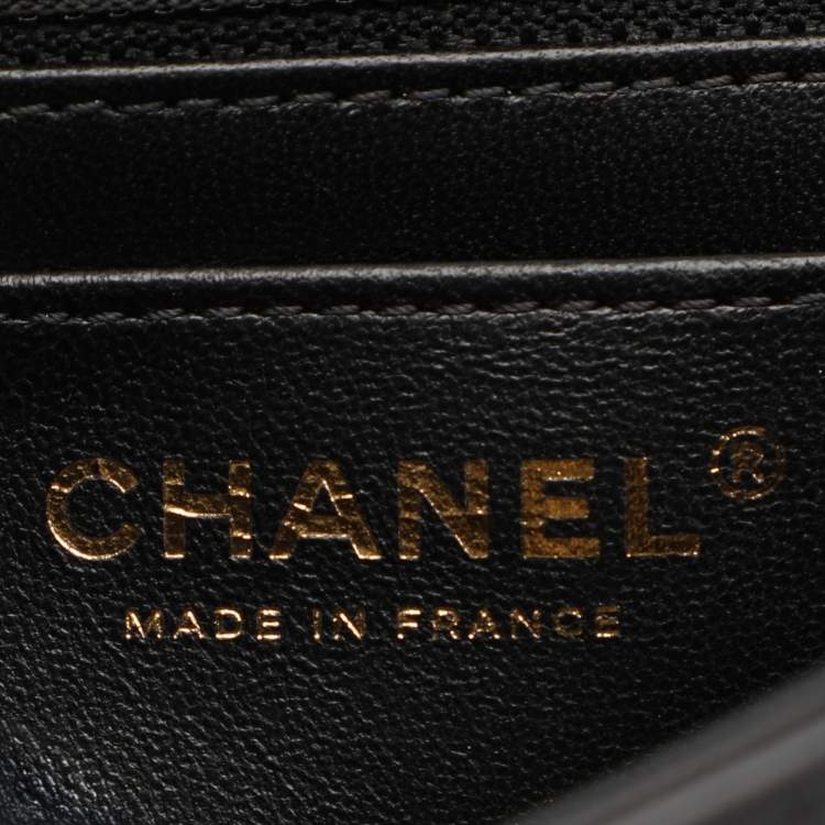 Pre Owned Chanel Black Quilted Leather Mini Flap Top Handle Bag