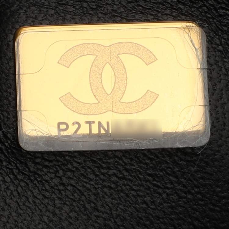 Pre Owned Chanel Black Quilted Leather Mini Flap Top Handle Bag