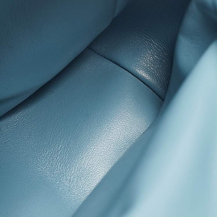 Pre Owned Chanel Light Blue Sequins Mini Waterfall Backpack