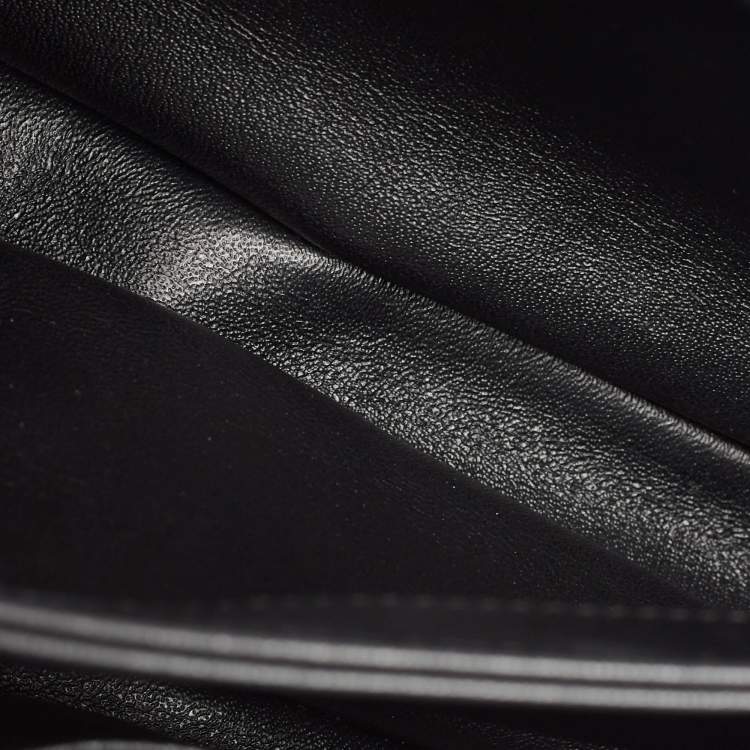 Pre Owned Chanel Black Chevron Leather Small Trendy CC Top Handle Bag