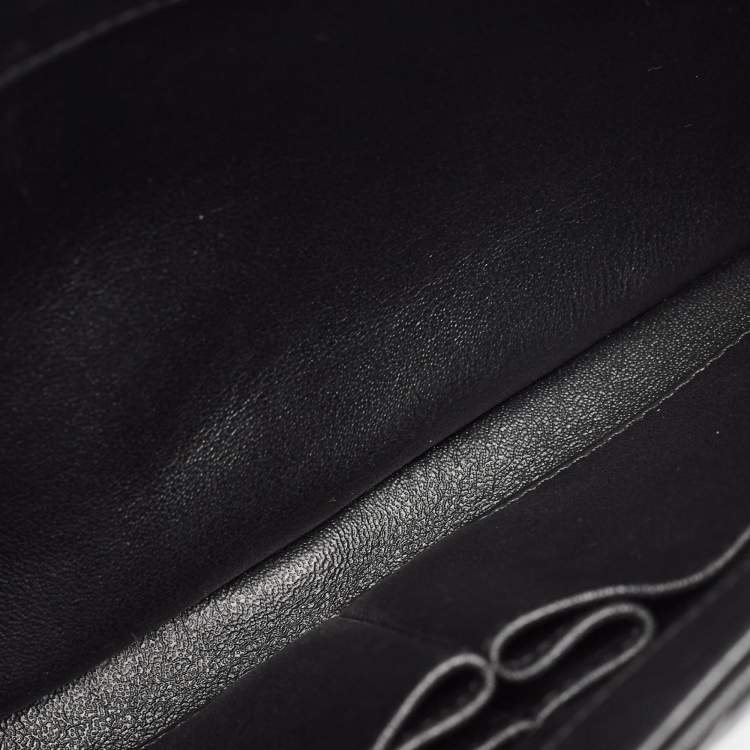 Pre Owned Chanel Black Chevron Leather Small Trendy CC Top Handle Bag