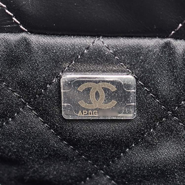 Pre Owned Chanel Metallic Ombre Quilted Shiny Leather Small 22 Hobo