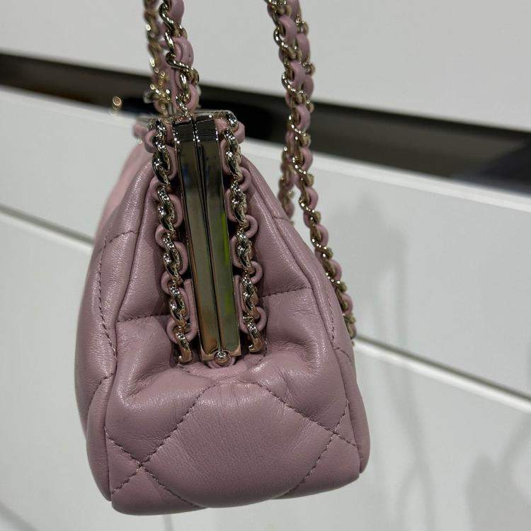 Pre Owned Chanel Pink Dinner Clutch Bag