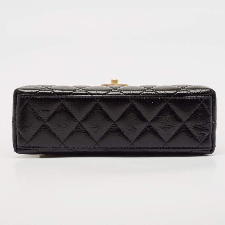 Pre Owned Chanel Black Quilted Leather Mini Kelly Bag