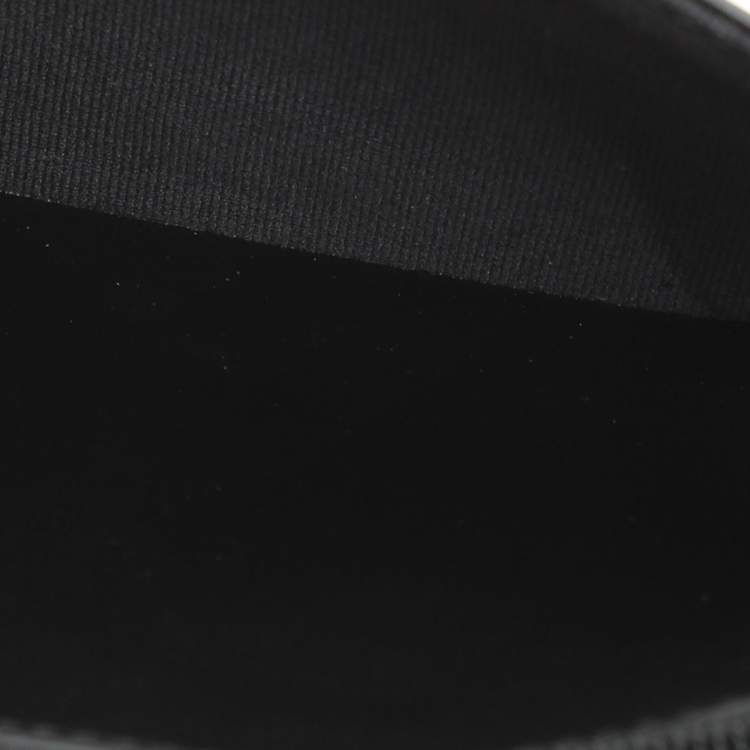 Pre Owned Chanel Black Quilted Caviar Leather Boy Wallet On Chain