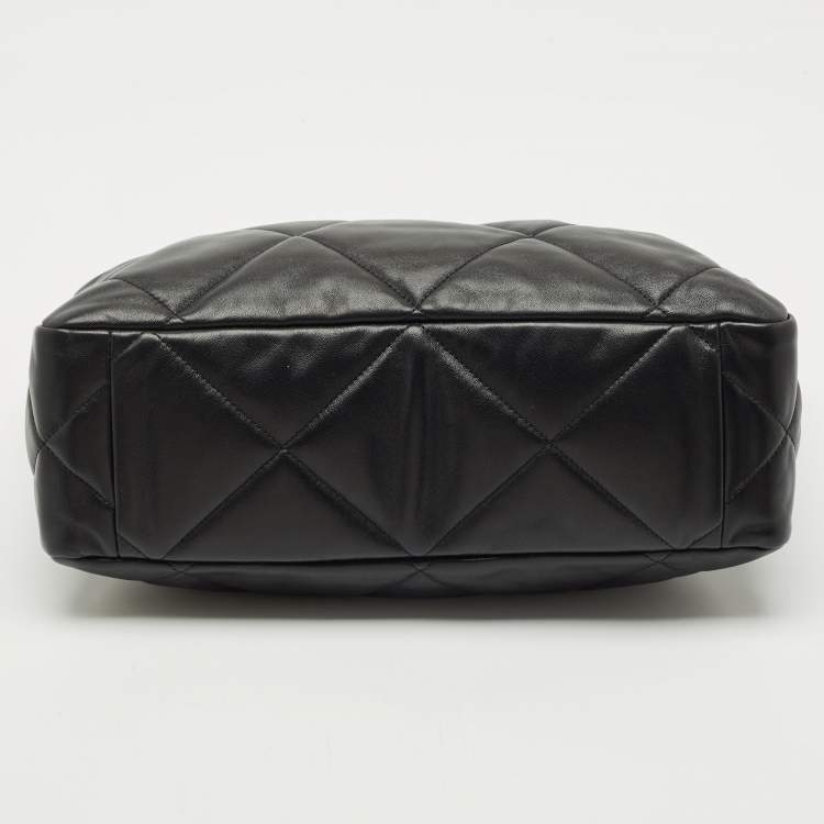 Pre Owned Chanel Black Quilted Leather 19 Shopping Tote