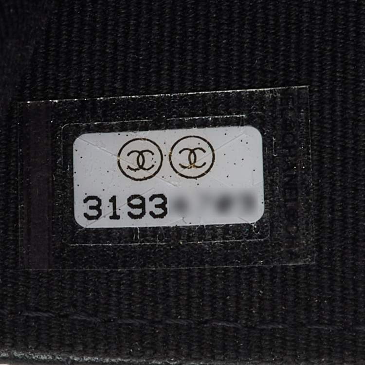 Pre Owned Chanel Black Quilted Caviar Leather CC Coin Purse on Chain