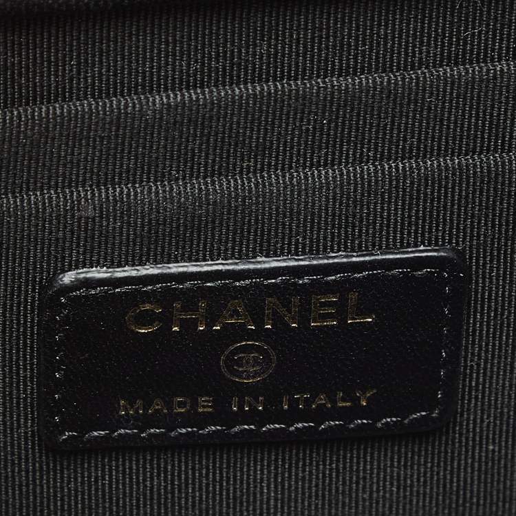 Pre Owned Chanel Black Quilted Leather Micro Trendy CC Clutch Bag
