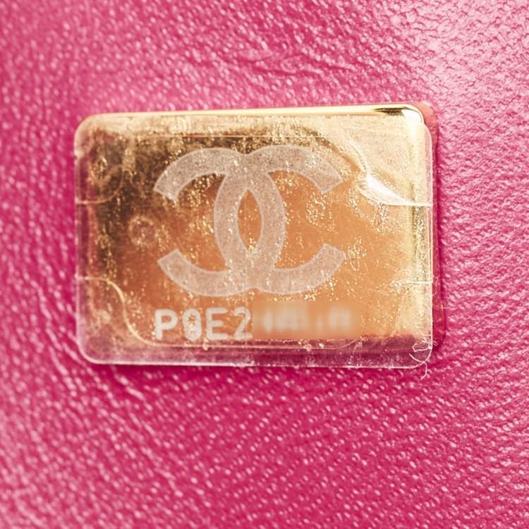 Pre Owned Chanel Fuchsia Quilted Aged Leather Reissue 2.55 Classic 225 Flap Bag