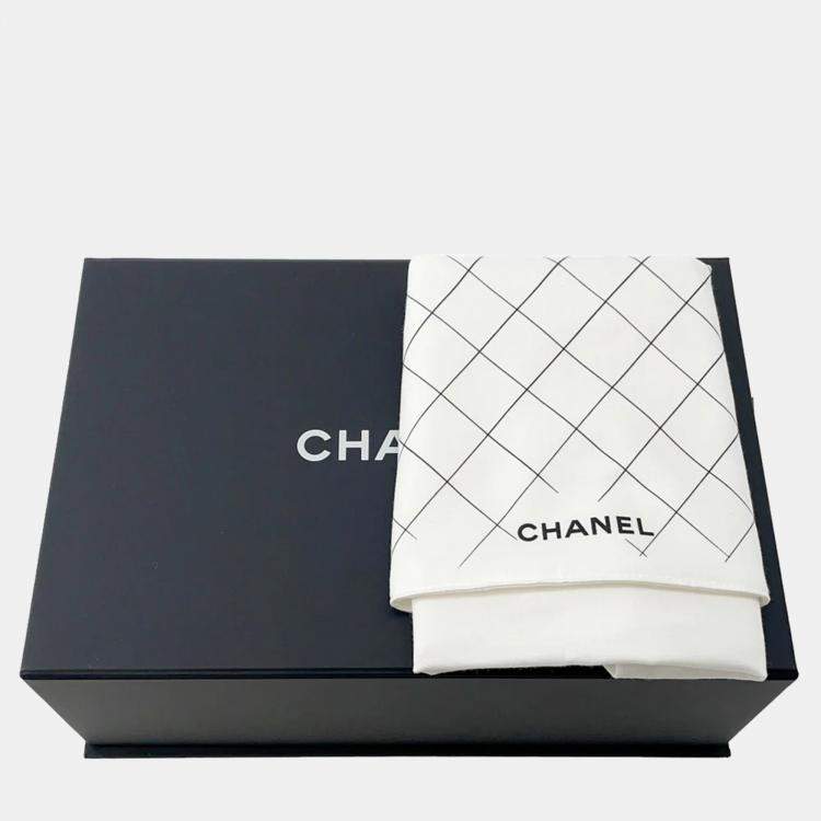 Pre Owned Chanel Classic Double Flap Black Caviar Leather Shoulder Bag