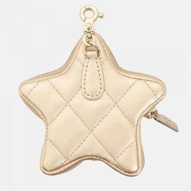 Pre Owned Chanel Sheepskin Star Coin Purse