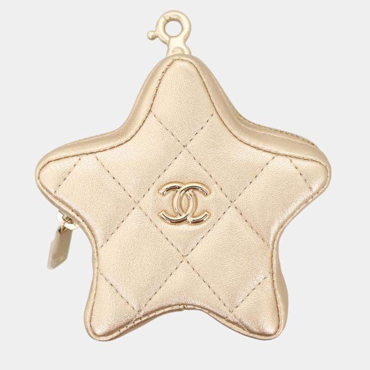 Pre Owned Chanel Sheepskin Star Coin Purse
