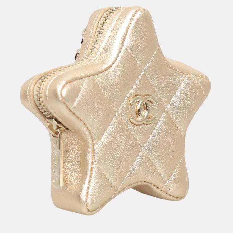 Pre Owned Chanel Sheepskin Star Coin Purse