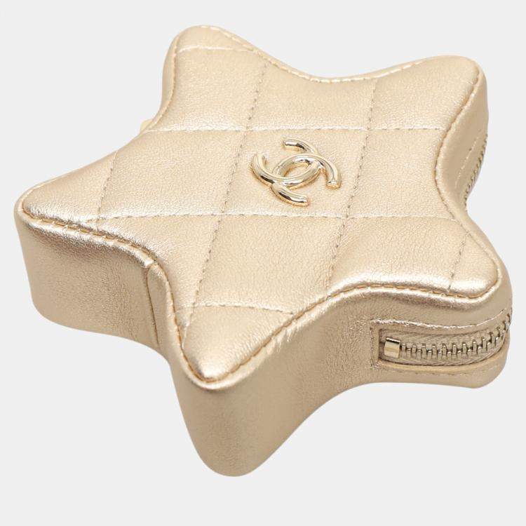 Pre Owned Chanel Sheepskin Star Coin Purse