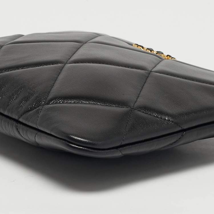 Pre Owned Chanel 19 Medium Black Quilted Leather O Case Clutch