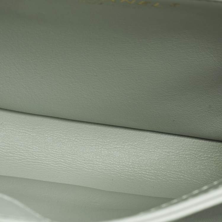 Pre Owned Chanel Trendy CC Small Mint Green Quilted Leather Top Handle Bag