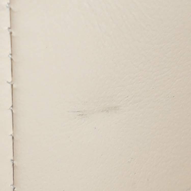 Pre Owned Chanel Kelly Nano White Quilted Leather Shopper Bag