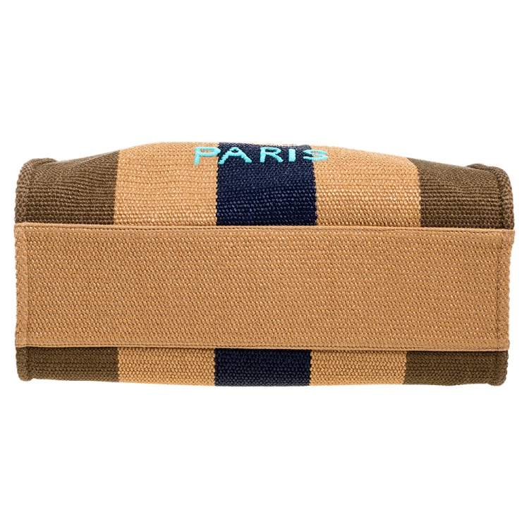 Pre Owned Chanel Multicolor Striped Straw Raffia Large Deauville Shopping Tote