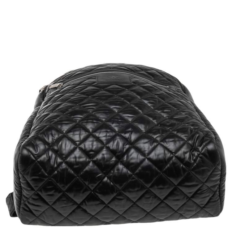 مملوكة مسبقًا Chanel Black Quilted Nylon Coco Cocoon Backpack