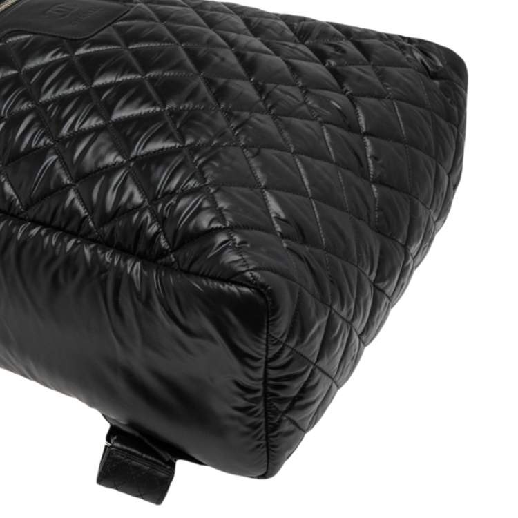 مملوكة مسبقًا Chanel Black Quilted Nylon Coco Cocoon Backpack