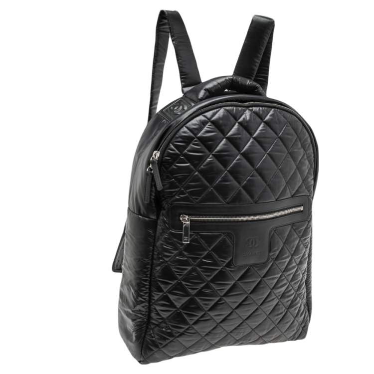 مملوكة مسبقًا Chanel Black Quilted Nylon Coco Cocoon Backpack