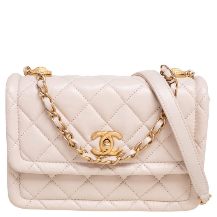 chanel button on top bag 2020