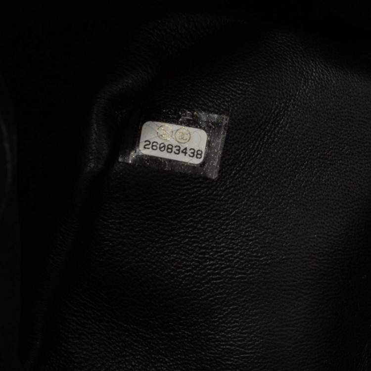 Pre Owned Chanel Grey/Black Sequins Small XXL Travel Flap Bag