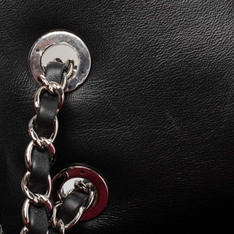 Pre Owned Chanel Grey/Black Sequins Small XXL Travel Flap Bag