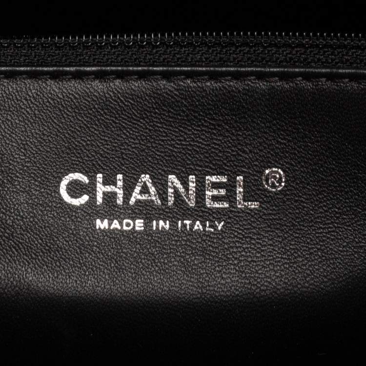 Pre Owned Chanel Grey/Black Sequins Small XXL Travel Flap Bag