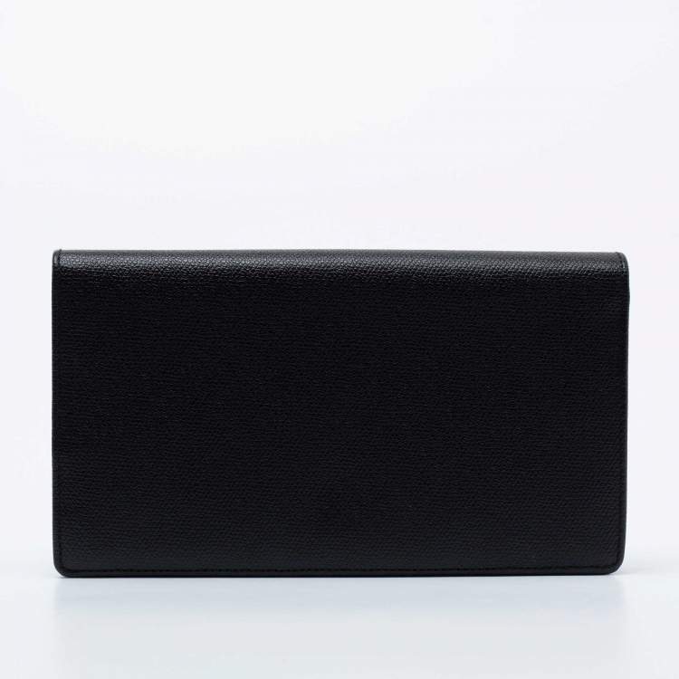 مملوكة مسبقًا Chanel Black Leather Vintage CC Long Bifold Wallet