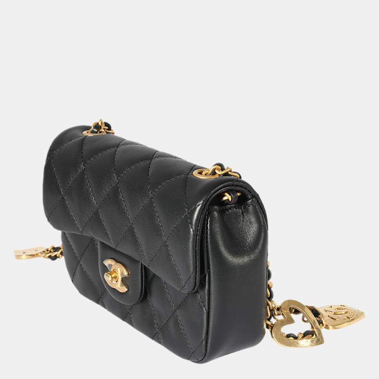 Chanel Black Quilted Lambskin Leather 2022 Mini Flap Bag Chanel | Tlc