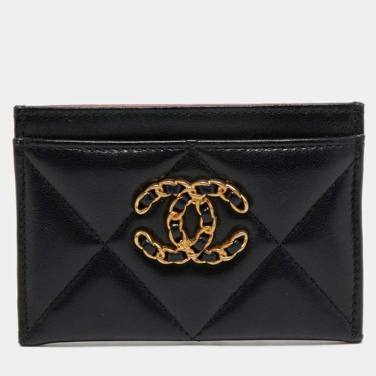 Chanel Black Quilted Leather Chanel 19 Card Holder Chanel | The Luxury  Closet